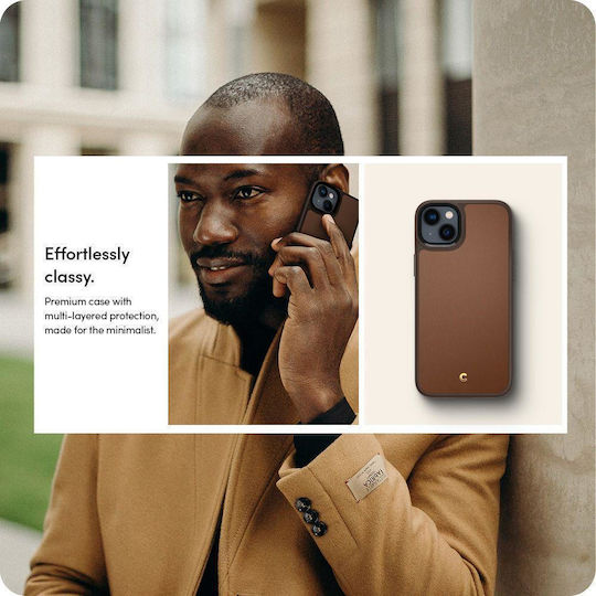 Spigen Cyrill Kajuk Mag Back Cover Silicone Saddle Brown (iPhone 14 Plus)
