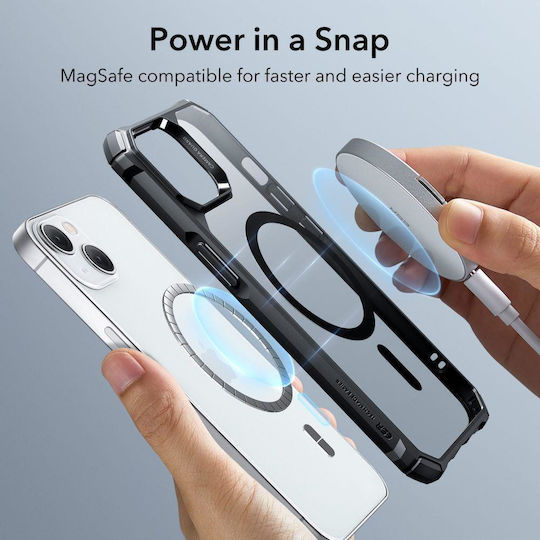 ESR Air Armor Halolock Magsafe Задна корица Силикон 1.5мм Clear/Black (iPhone 14 Plus)