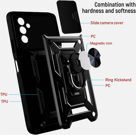 Bodycell Armor Slide Back Cover Plastic Black (Galaxy A13 5G)