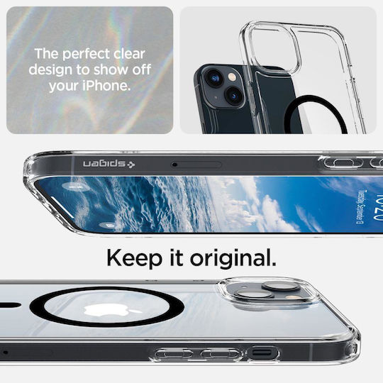 Spigen Ultra Hybrid MagFit Back Cover Plastic 2mm Black Transparent (iPhone 14)