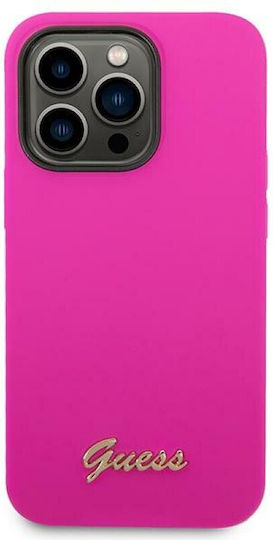 Guess Vintage Back Cover Σιλικόνης Fuchsia (iPhone 14 Pro)