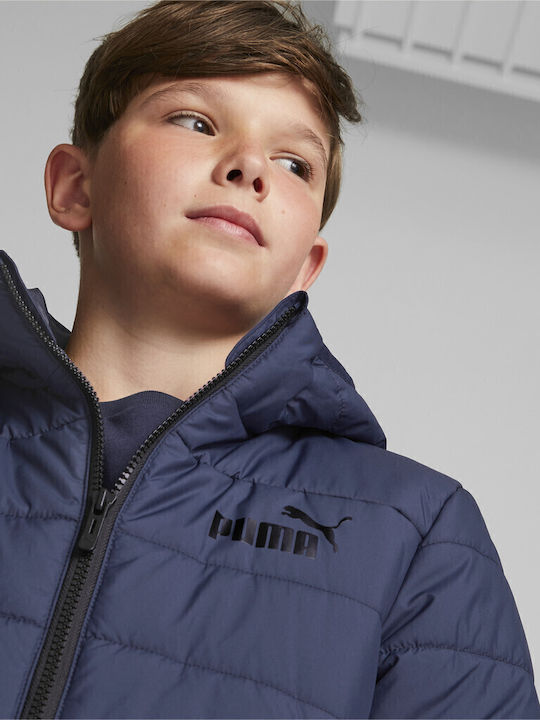 Kids' Sports Jacket Short with Hood Navy Blue
