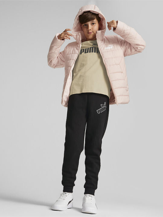 Kinder Sportjacke Kurz mit Kapuze Rosa
