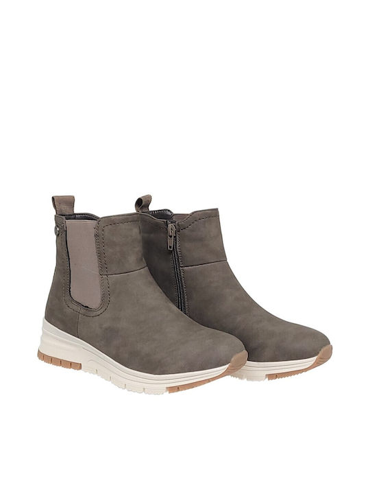 Refresh Damen Chelsea Stiefeletten Taupe