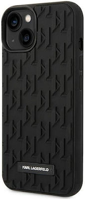 Karl Lagerfeld 3D Monogram Silicone Back Cover Black (iPhone 14)