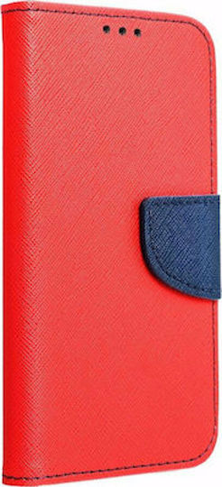 Fancy Wallet Δερματίνης Κόκκινο / Σκούρο Μπλε (Galaxy A52 / A52s)