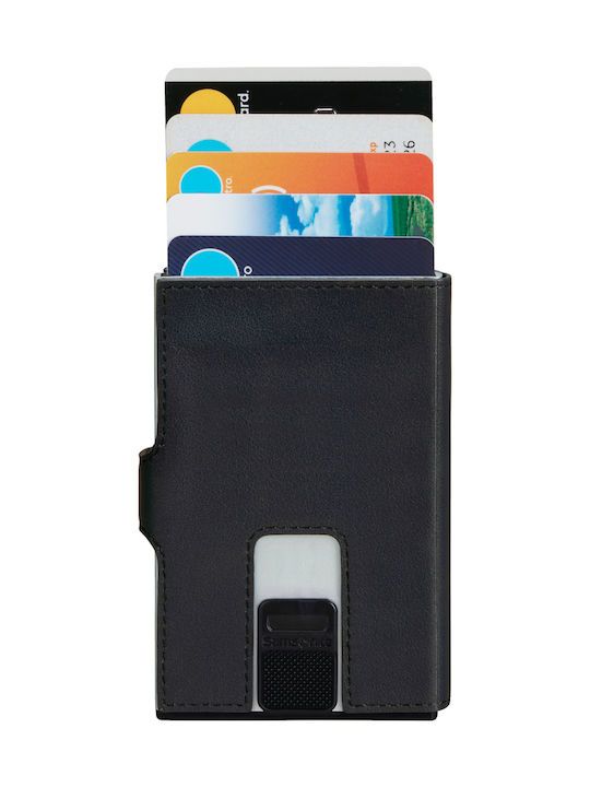 Samsonite Alu Fit Ανδρικό Πορτοφόλι Καρτών με Μηχανισμό Slide Μαύρο