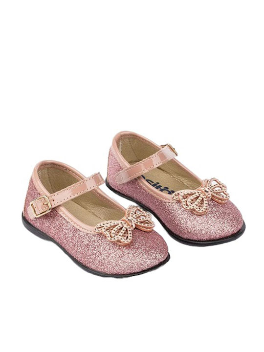 Conguitos Kids Ballerinas with Adjustable Metal Clasp Pink