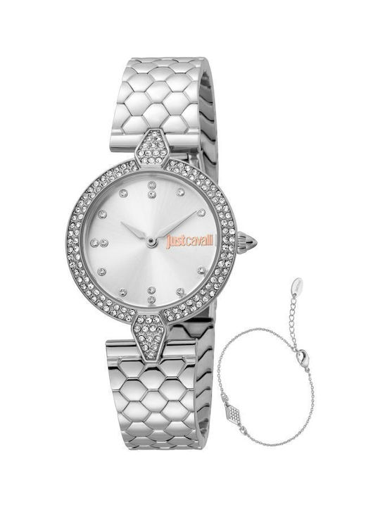 Just Cavalli Watch with Silver Metal Bracelet