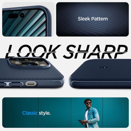 Spigen Mag Armor Back Cover Silicon Albastru marin (iPhone 14 Pro Max)