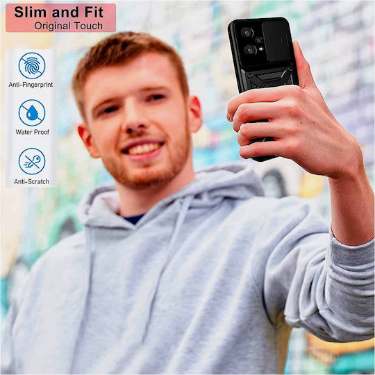 Bodycell Armor Slide Back Cover Plastic Negru (Realme 9 5G / 9 Pro)