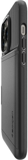 Spigen Slim Armor CS Back Cover Plastic / Silicone with Card Holder Black iPhone 14 Pro