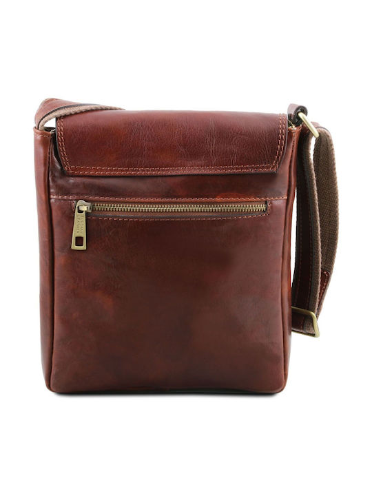 Tuscany Leather Jimmy Leder Herrentasche Bote Tabac Braun