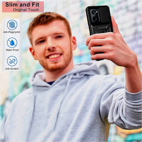 Bodycell Armor Slide Umschlag Rückseite Kunststoff Schwarz (Realme 9i)