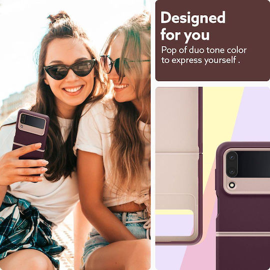 Caseology Nano Pop Задна корица Силикон Burgundy Bean (Galaxy Z Flip4)