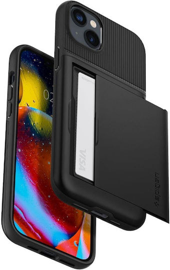 Spigen Slim Armor CS Umschlag Rückseite Kunststoff / Silikon 2mm mit Kartenhalter Schwarz (iPhone 14 Plus)