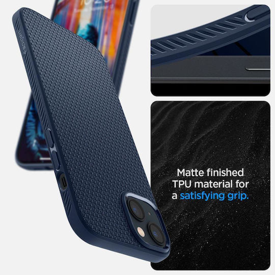 Spigen Liquid Air Back Cover Σιλικόνης Navy Μπλε (iPhone 14)