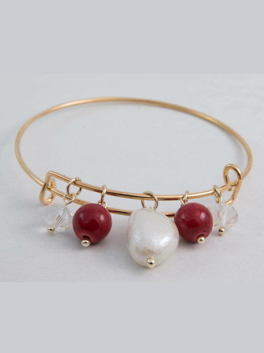 Bracelet Gold Plated with Pearls