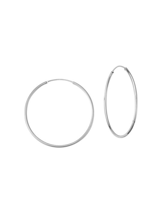 Prince Silvero Earrings Hoops made of Silver 9A-SC069-1