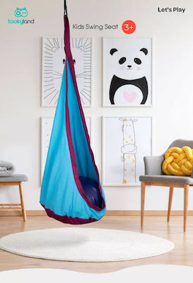 Tooky Toys Fabric Hanging Swing Nest for 3+ years Light Blue