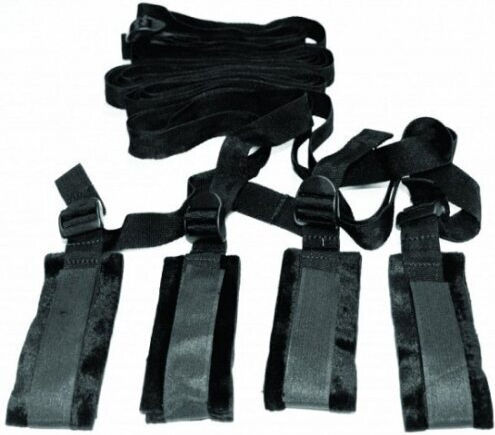 You2Toys Set Bondage Комплект за Връзване на Крайници в Черен Цвят 4бр