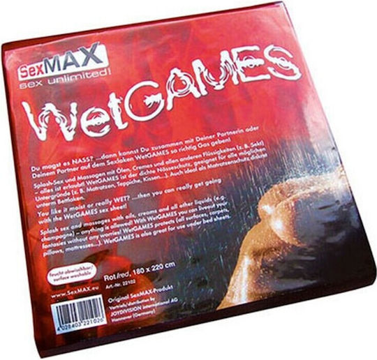JoyDivision Wet Games Bed Sheet 180 x 220 Σεντόνι Λάτεξ σε Μαύρο Χρώμα