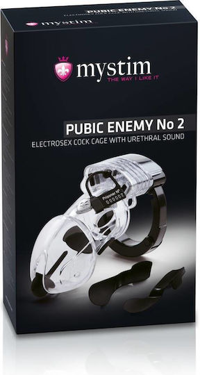 Mystim Pubic Enemy No2 Клетка за Пенис в Прозрачен Цвят