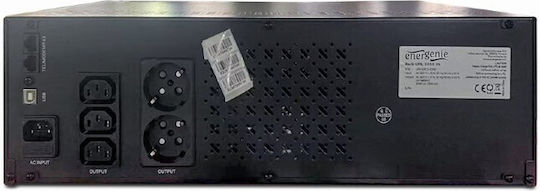 Energenie UPS-RACK-1200 Line-Interactive 1200VA 720W με 4 Πρίζες