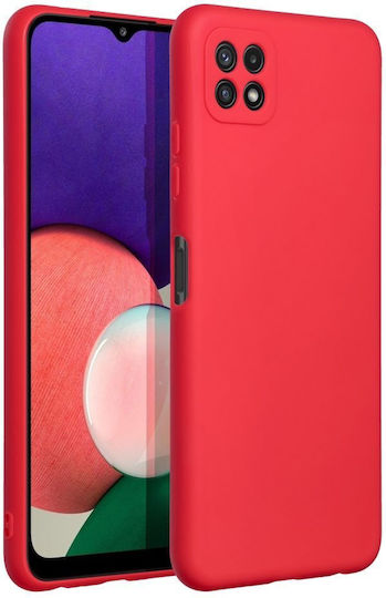 Forcell Soft Umschlag Rückseite Silikon Rot (Galaxy A22 5G)