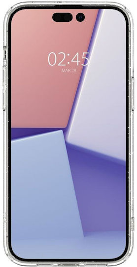 Spigen Cyrill Shine MagSafe Back Cover Σιλικόνης 0.2mm Σετ με Τζαμάκι Glitter Clear (iPhone 14 Pro)