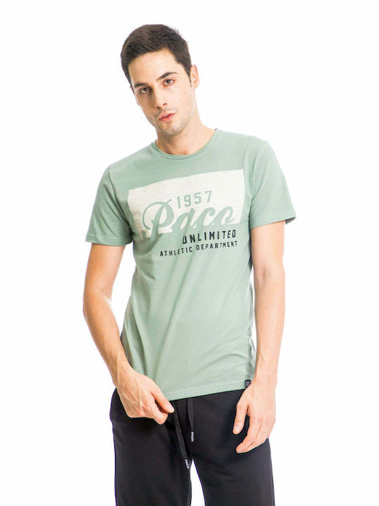 Paco & Co T-shirt Bărbătesc cu Mânecă Scurtă Verde