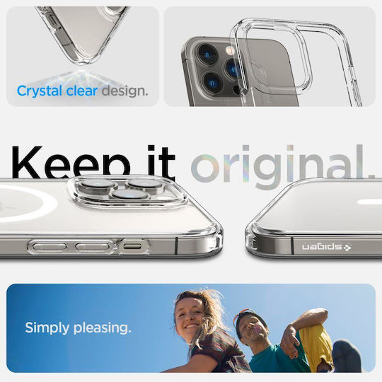 Spigen Ultra Hybrid MagFit Задна корица Пластмаса 2мм White Transparent (iPhone 14 Pro Max)