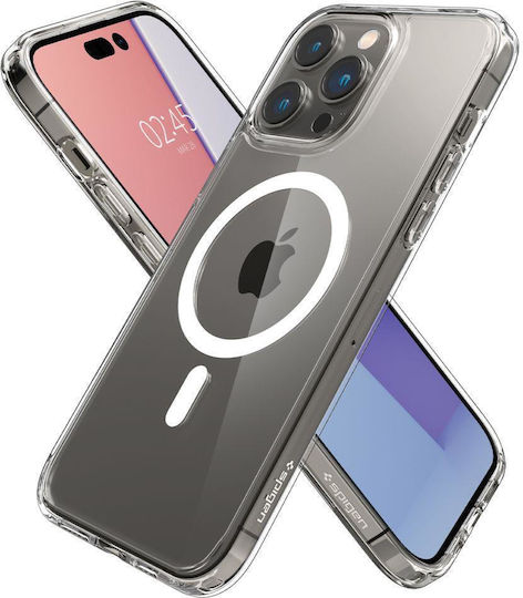 Spigen Ultra Hybrid MagFit Задна корица Пластмаса 2мм White Transparent (iPhone 14 Pro Max)