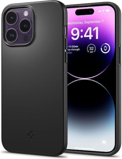 Spigen Thin Fit Back Cover Silicone 1.55mm Black (iPhone 14 Pro Max)