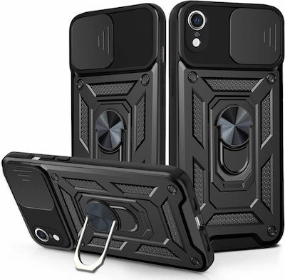 Bodycell Armor Slide Back Cover Πλαστικό Ανθεκτική Μαύρο (iPhone XR)