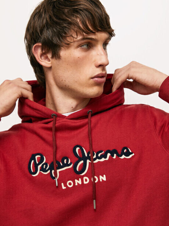 Lamont Sweatshirt with Hood Burgundy