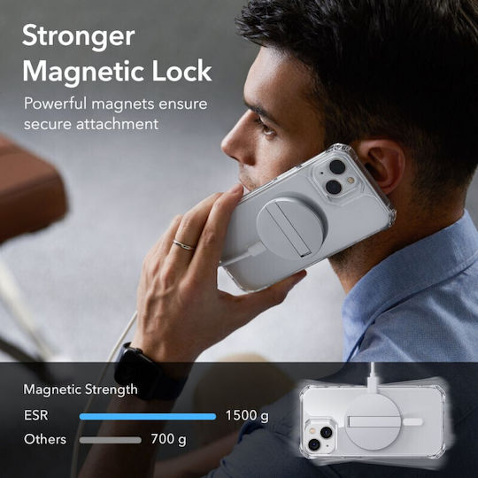 ESR Air Armor Halolock Magsafe Umschlag Rückseite Kunststoff / Silikon 1.5mm Transparent (iPhone 14 Plus)