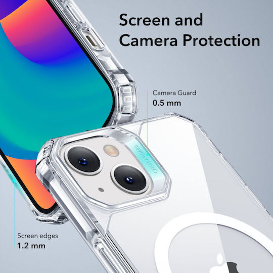 ESR Air Armor Halolock Magsafe Umschlag Rückseite Kunststoff / Silikon 1.5mm Transparent (iPhone 14 Plus)