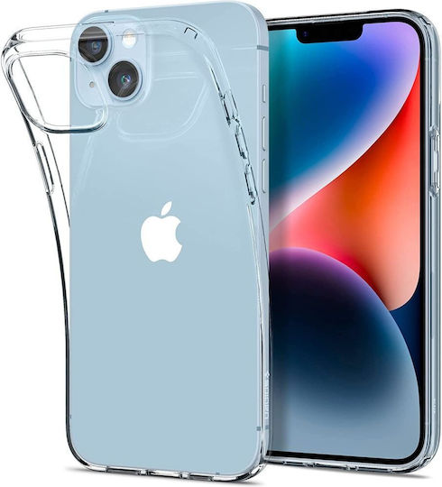 Spigen Liquid Crystal Umschlag Rückseite Silikon Transparent (iPhone 14 Plus)