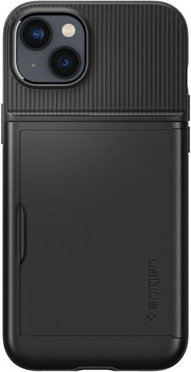 Spigen Slim Armor CS Back Cover Πλαστικό / Σιλικόνης με Υποδοχή για Κάρτες Μαύρο (iPhone 14)