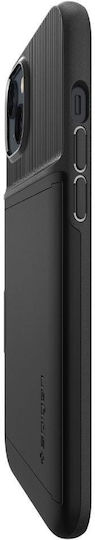 Spigen Slim Armor CS Back Cover Πλαστικό / Σιλικόνης με Υποδοχή για Κάρτες Μαύρο (iPhone 14)
