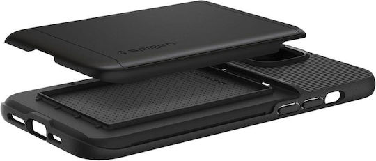 Spigen Slim Armor CS Back Cover Πλαστικό / Σιλικόνης με Υποδοχή για Κάρτες Μαύρο (iPhone 14)