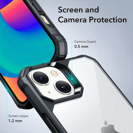 ESR Air Armor Back Cover Silicon 1.5mm Transparent/Negru (iPhone 13)