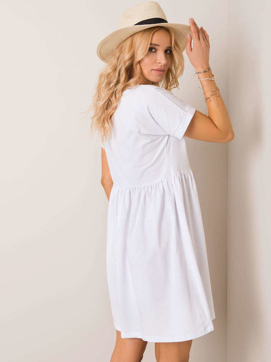 Rue Paris Summer Mini Dress White