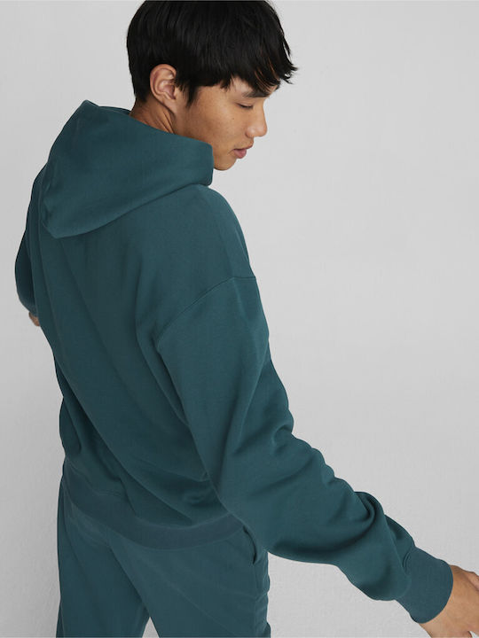 Puma Classics Men's Sweatshirt with Hood and Pockets Green