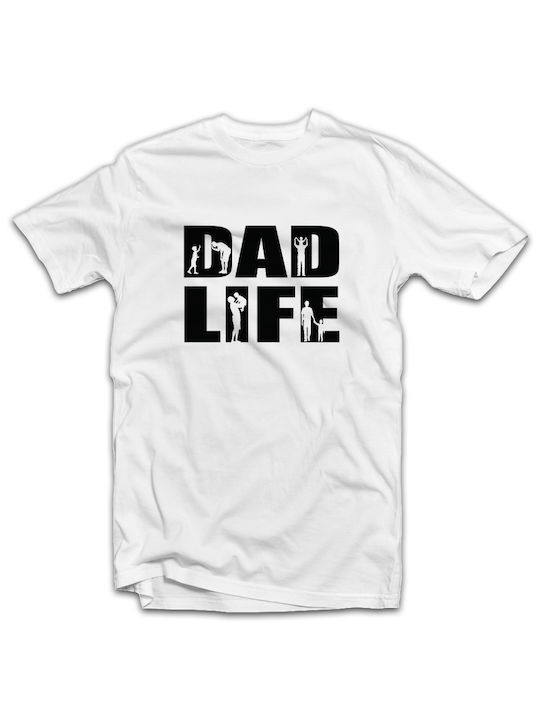 Bluse für Papa " Dad Life " in weißer Farbe