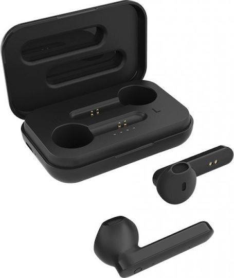 Streetz True Wireless Semi-in-ear Earbuds With Charging Case Bluetooth Handsfree Ακουστικά με Θήκη Φόρτισης Μαύρα