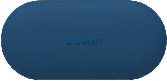 Belkin Soundform Play True In-ear Bluetooth Handsfree Ακουστικά με Αντοχή στον Ιδρώτα και Θήκη Φόρτισης Μπλε