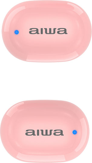 Aiwa EBTW-150 In-Ear Bluetooth-Freisprecheinrichtung Kopfhörer mit Schweißresistenz und Ladeetui Rosa