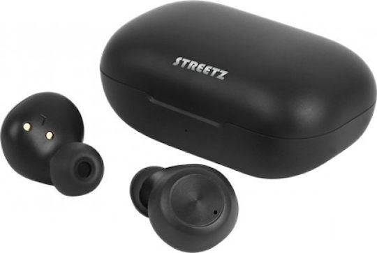 Streetz TWS-110 In-ear Bluetooth Handsfree Căști cu Carcasă de Încărcare Negru